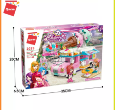 Bộ Đồ Chơi Lego Cho Bé Gái Lắp Ráp Mô Hình Qman 2029 Xe Kem 388 Chi Tiết