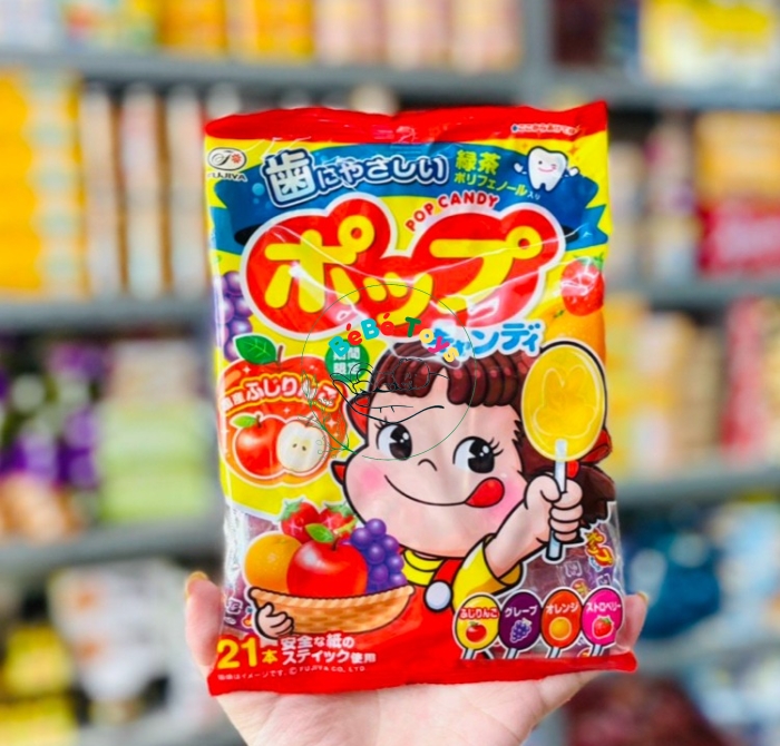 Kẹo mút trái cây Fujiya Pop Candy (21 chiếc)