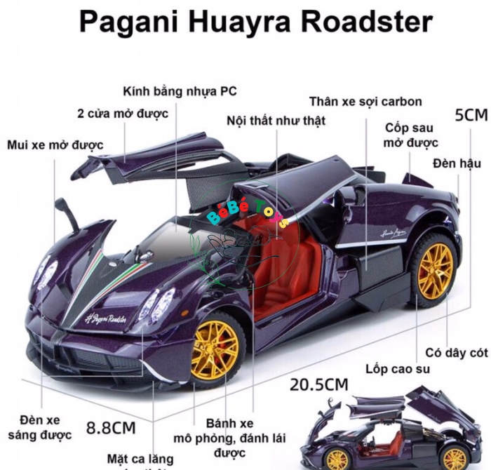 MÔ HÌNH PAGANI HUAYRA   CZ145 tỷ lệ 1:24