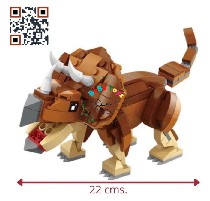 Bộ Lắp Ghép Lego Mô Hình Khủng Long 3 Sừng 3in 1 -  20023