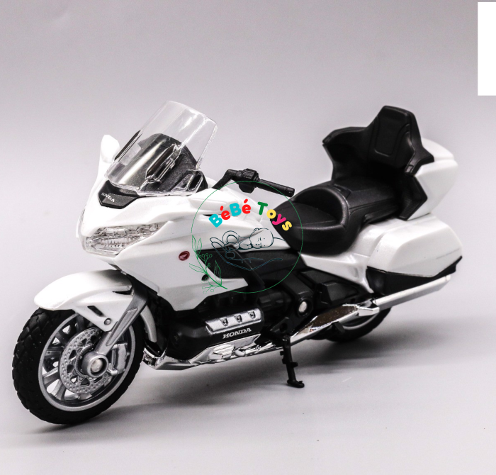 Xe Mô Hình Honda Gold Wing 1:18 Welly ( Trắng ) WL-12857T-PW