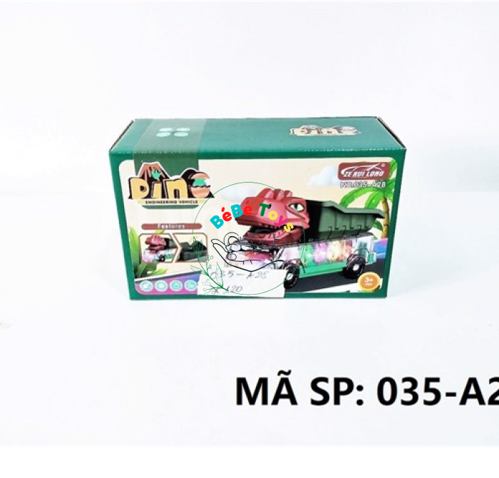 035-A28 HỘP XE CT BEN PIN ĐẦU KHỦNG LONG, BÁNH RĂNG Dinosaur