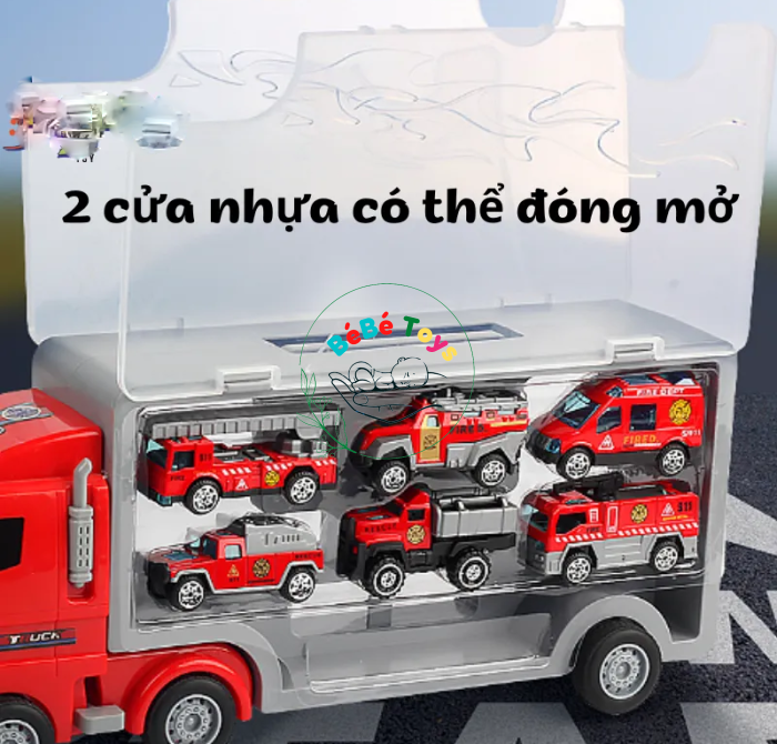 HỘP XE CỨU HOẢ CHỞ  6 XE KIM LOẠI 008-21