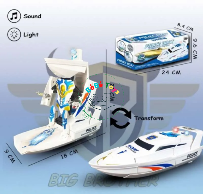 TÀU CANO CS TỰ CHẠY & BIẾN HÌNH ROBOT 9916 (Dùng pin)
