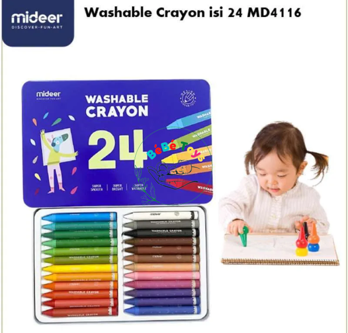 Bút Sáp Màu washable crayon-MD4116(24 Màu)
