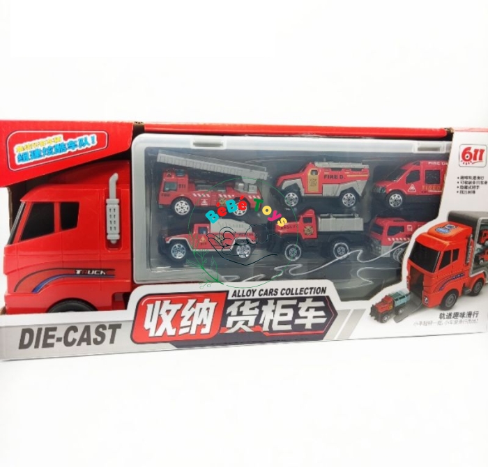 HỘP XE CỨU HOẢ CHỞ  6 XE KIM LOẠI 008-21