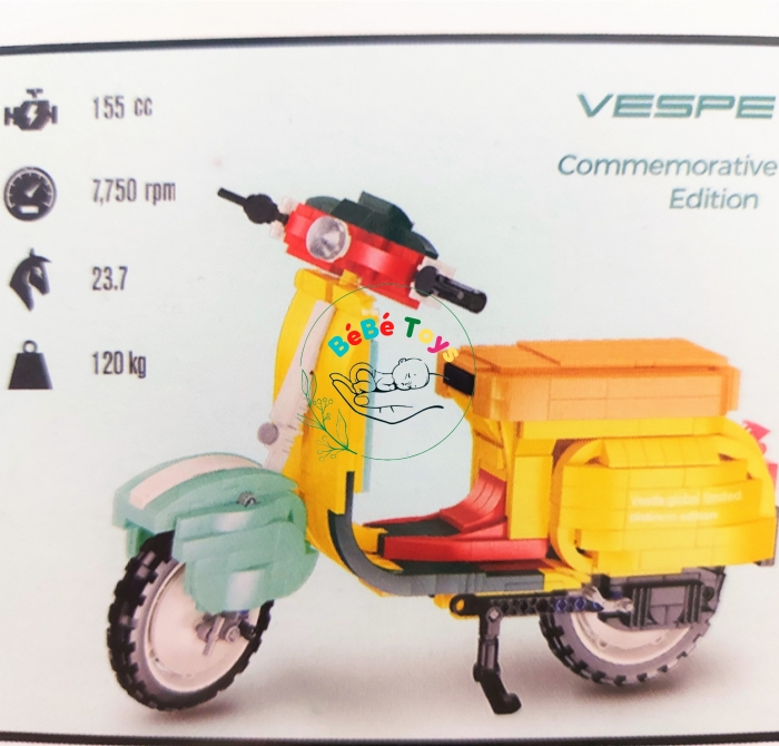 LEGO NO.50018 LẮP RÁP XE VESPA ( 747+ MẢNH  )