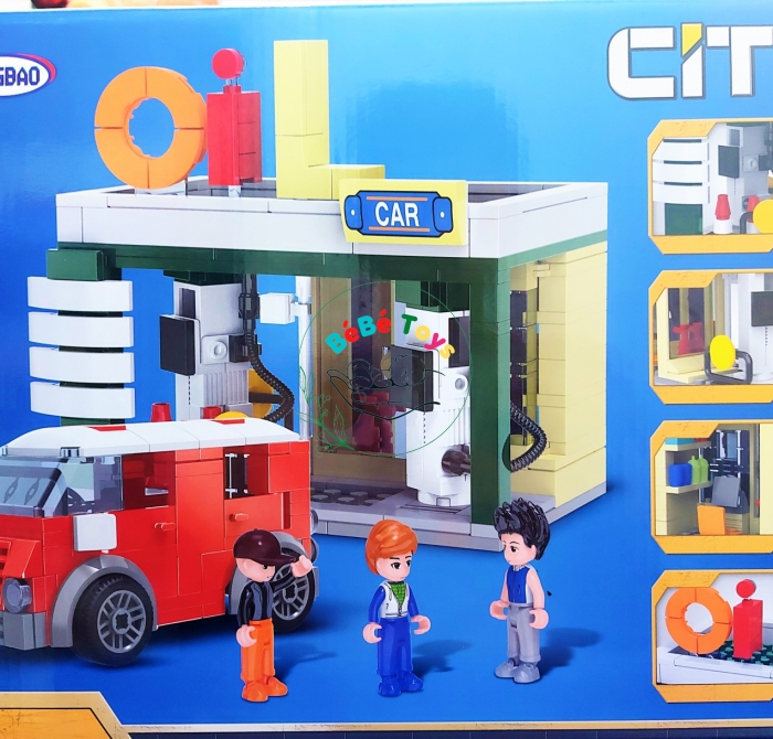 Đồ chơi lắp ráp sáng tạo lego trạm xăng dầu XB-58004 (377 mảnh ghép)