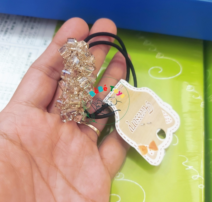 Cột Tóc Pha Lê Đá Sâm Panh Cao Cấp