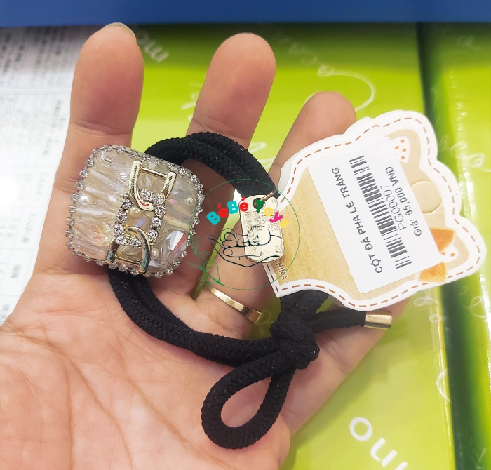 Cột Tóc Pha Lê Trắng