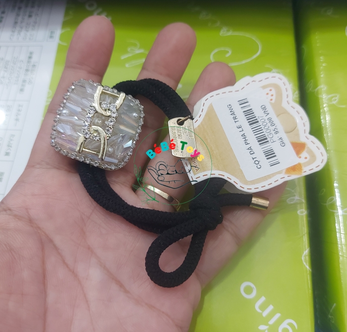 Cột Tóc Pha Lê Trắng
