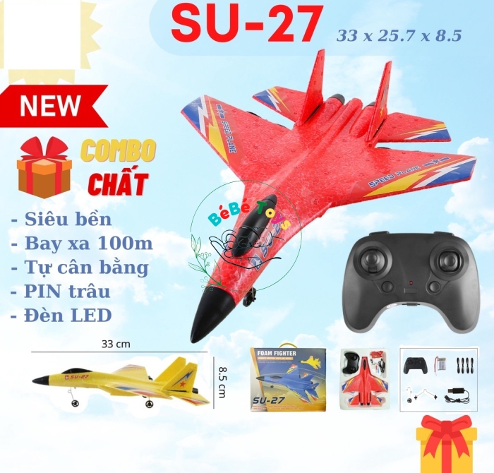 MÁY BAY ĐIỀU KHIỂN SU27 ĐỎ HW28