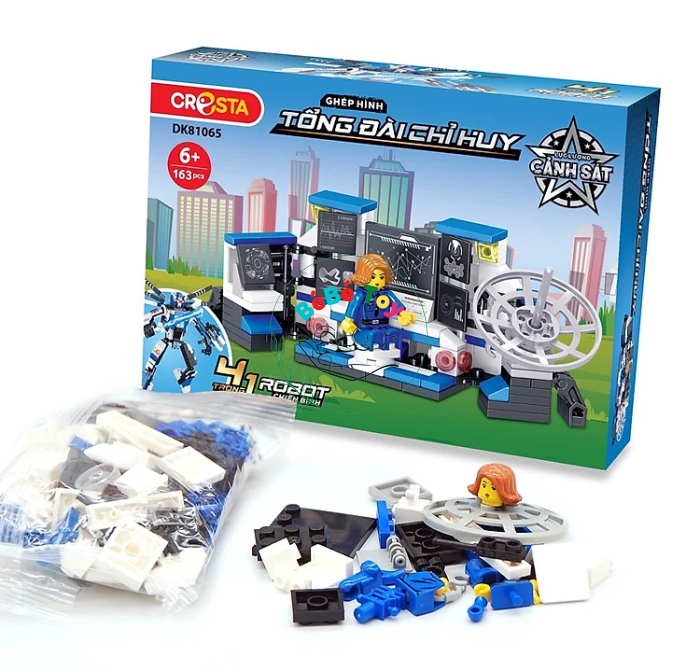 Ghép Hình Lực Lượng Cảnh Sát DK81065 - Tổng Đài Chỉ Huy 163 Chi Tiết 