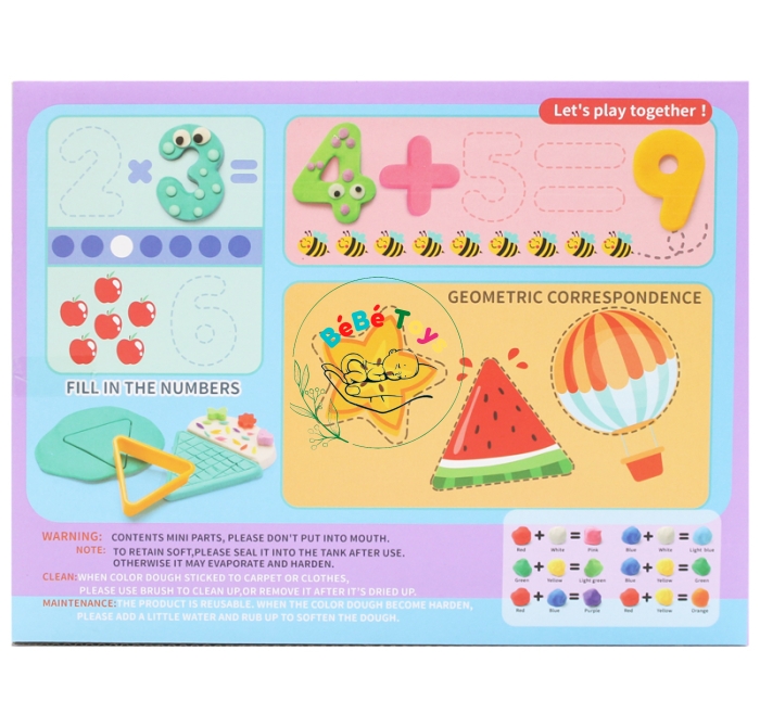 Đồ Chơi Đất Nặn Số Và Hình Học Mathematics & Shape Learning - YiQis 5824-B