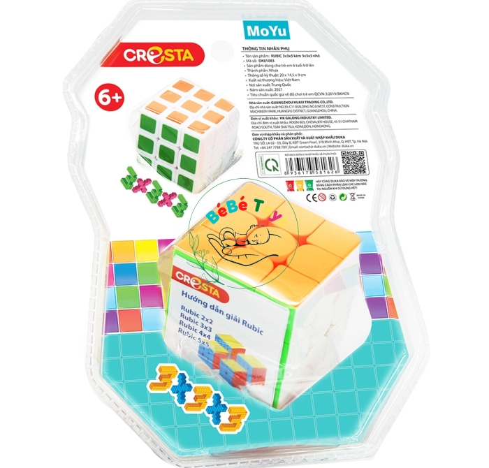 Bộ 2 Đồ Chơi Rubik 3 x 3 - Cresta DK81083