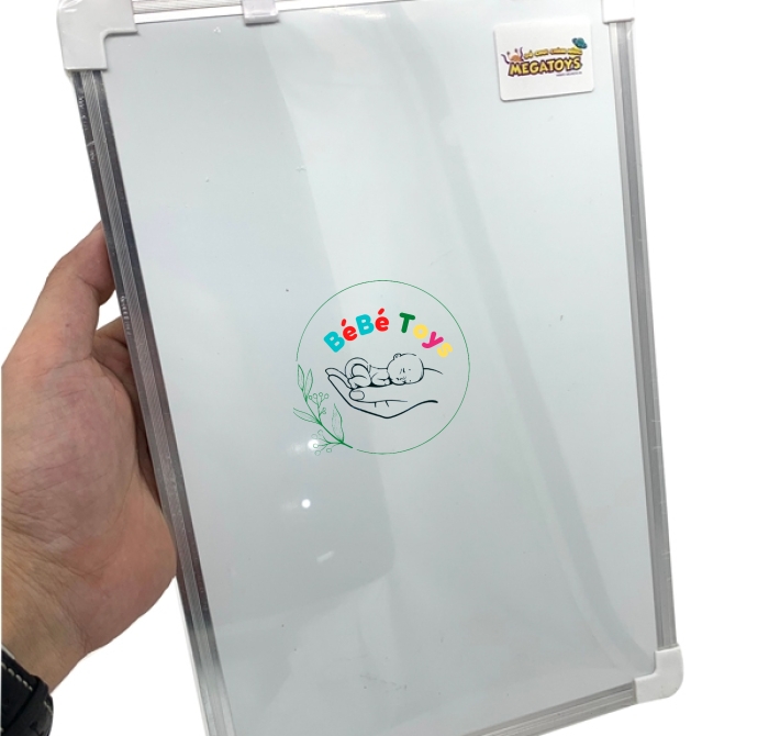 Bảng Trắng Khung Nhôm Size S - Không Đường Kẻ + Bút Lông Bảng + Nam Châm Hít - MegaPad YLS2030