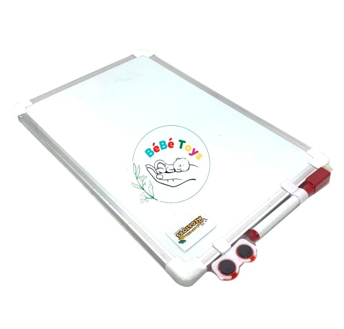 Bảng Trắng Khung Nhôm Size S - Không Đường Kẻ + Bút Lông Bảng + Nam Châm Hít - MegaPad YLS2030