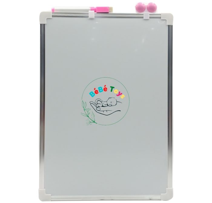 Bảng Trắng Khung Nhôm Size L - Không Đường Kẻ + Bút Lông Bảng + Nam Châm Hít - MegaPad YLS2535