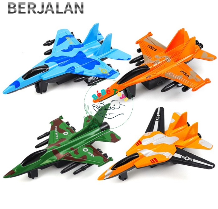 Hộp đồ chơi 8 mô hình máy bay chiến đấu bằng nhựa chạy trớn 399-254d