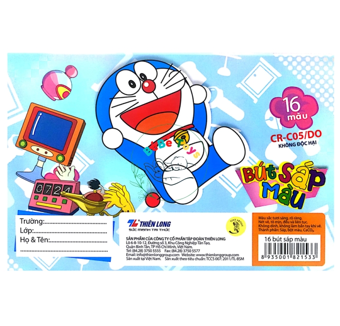 Sáp 16 màu Colokit Doraemon CR-C05/DO
