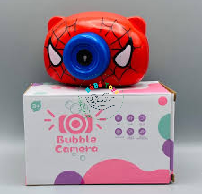 Máy ảnh bắn bong bóng người nhện, mèo Hello Kitty, Dooraemon pin nhạc đèn các loại