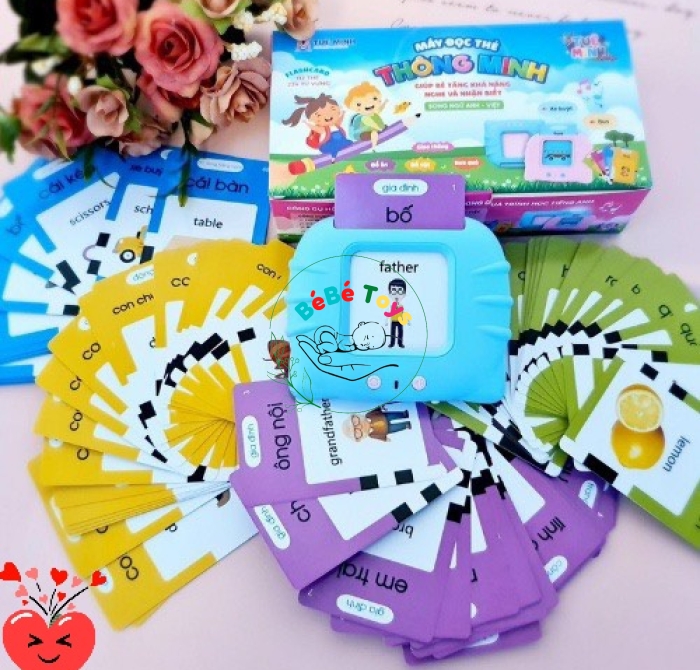 Máy đọc tiếng anh, đọc thẻ flashcard 224 từ vựng tiếng anh cơ bản giúp bé học tiếng anh 
