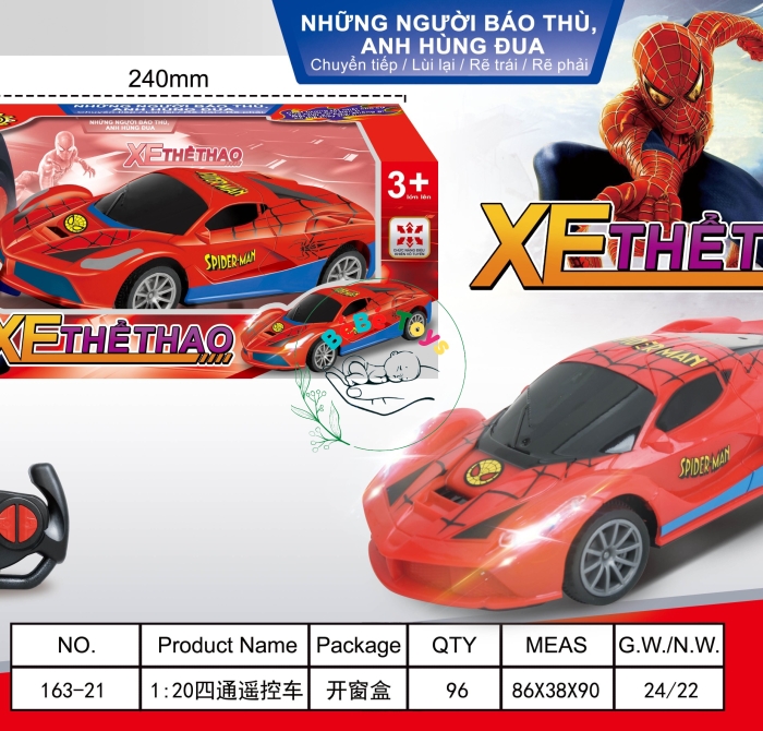 XE ĐIỀU KHIỂN SIÊU NHÂN NHỆN 163-21
