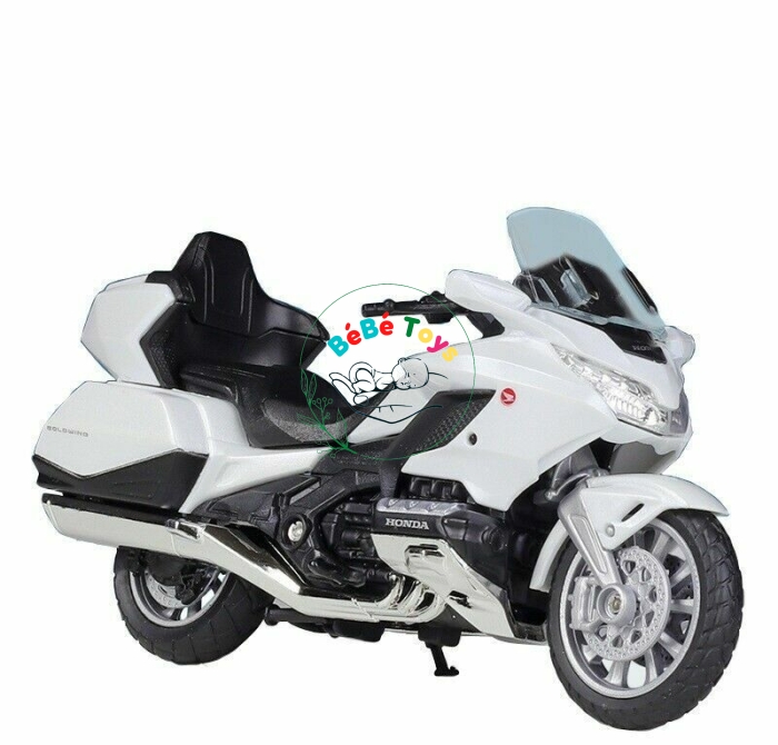 Xe Mô Hình Honda Gold Wing 1:18 Welly ( Trắng ) WL-12857T-PW